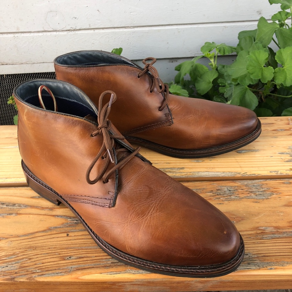 Johnston & Murphy Mens XC Flex Raleigh Chukka Boots sz 10 20-4562 Brown Leather